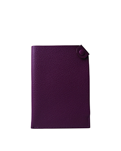 Hermes Tarmac Passport Holder, Leather, Purple, FL[R], Box, 3
